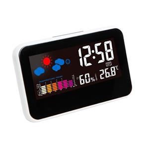 Relógio Despertador Digital com Higrômetro Termômetro Previsão do Tempo