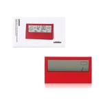 Relógio despertador digital, com previsão do tempo/umidade/data/dia da semana. Cor vermelho.