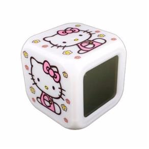 Relógio Despertador Digital e Termômetro Hello Kitty
