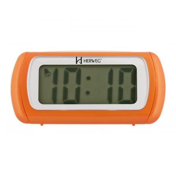 Relógio Despertador Digital Moderno Alarme Lâmpada Led Iluminação Noturna Herweg Laranja