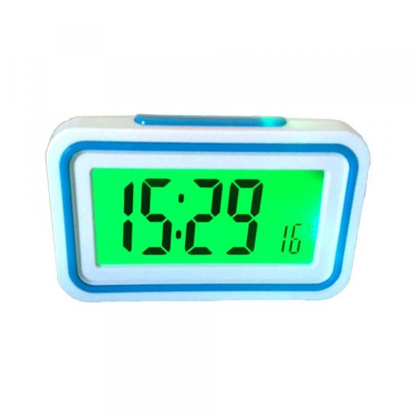 Relógio Despertador Fala Hora Temperatura Deficiente Visual - Azul 9905T - Oksn