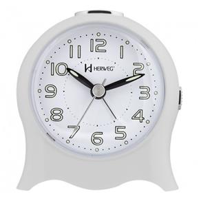 Relógio Despertador Herweg 2572 021 Quartz Fantasminha Branco