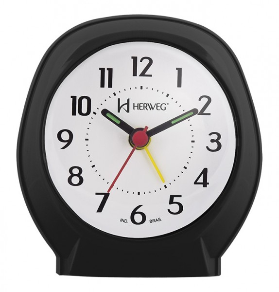 Relógio Despertador Herweg Quartz 2634-034 Preto