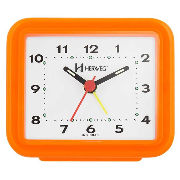 Relógio Despertador Herweg Quartz Laranja Pantone 2612-270