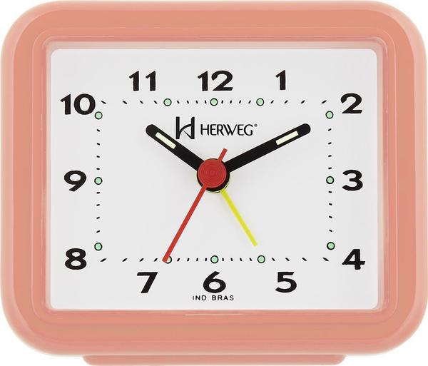Relógio Despertador Herweg Quartz Salmão 2612-313