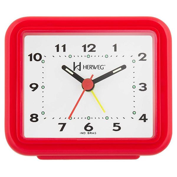 Relógio Despertador Herweg Quartz Vermelho Pantone 2612-269