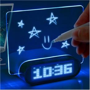 Relógio Despertador - HUB USB Painel Neon