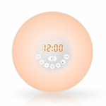 Relógio Despertador LED Luz Ambiente de Simulação Inteligente Sunrise Wake-up Light