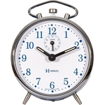 Relógio Despertador Mecanico Herweg 2235 011 Prata Azul