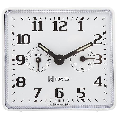 Relógio Despertador Mecânico Tradicional Herweg 2245-21