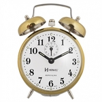Relogio Despertador Mecanico Vintage Retro Alarme Campainha Dourado Herweg