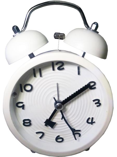 Relógio Despertador Metal de Mesa Branco - Monaliza