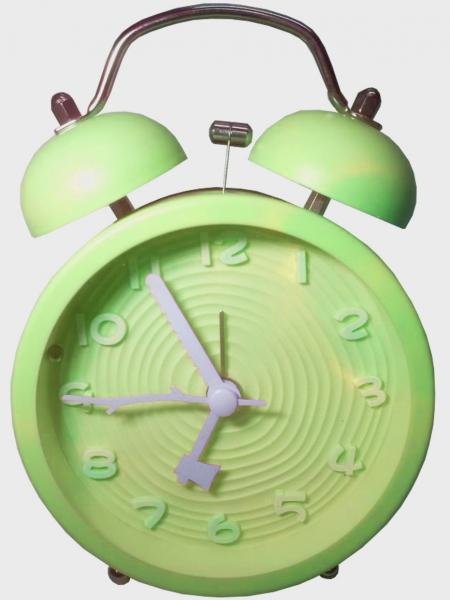 Relógio Despertador Metal de Mesa Verde - Monaliza