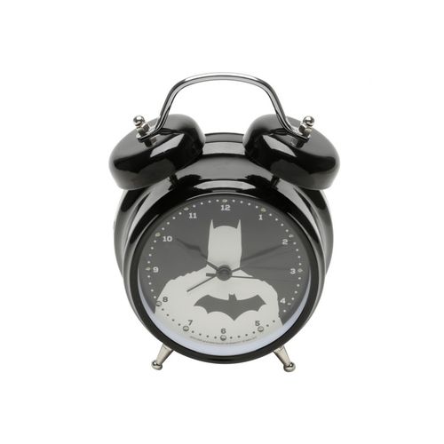 Relógio Despertador Metal Led Som Batman Preto