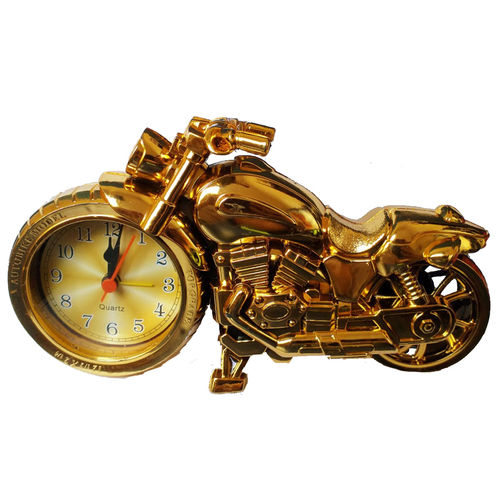 Relógio Despertador Moto Modelo Harley Davidson Dourada