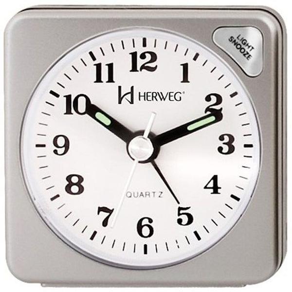 Relógio Despertador Pequeno Prata Herweg 2510-070