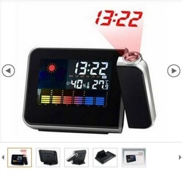 Relógio Despertador Projetor de Horas/ Termometro/ Calendario + Luz de Fundo - Paris