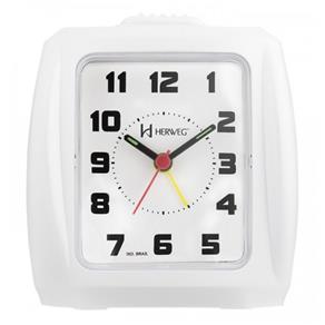 Relógio Despertador Quartz Moderno Herweg 2636-21 - BRANCO