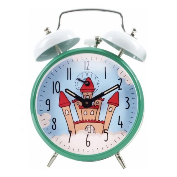 Relogio Despertador Vintage Retro Decorativo Castelo Esmeralda Herweg