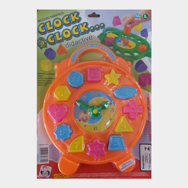 Relógio Didático Clock Clock Pica Pau - Laranja - Pica-pau