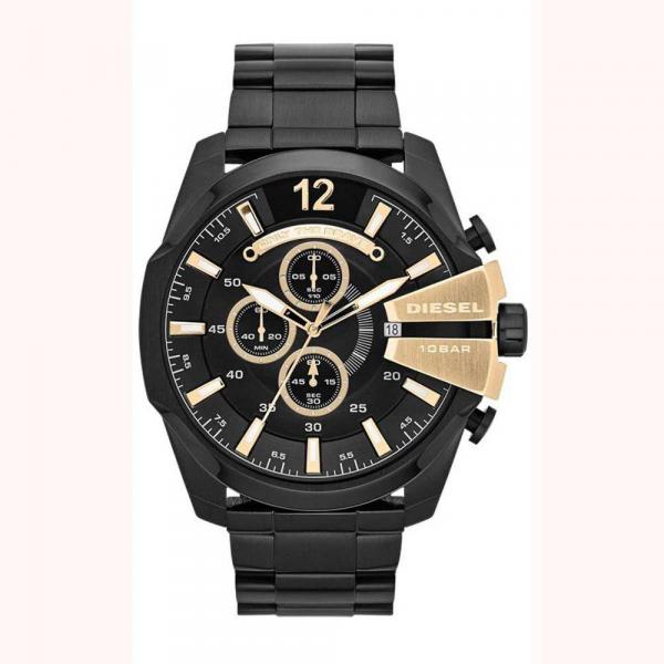 Relógio Diesel Masculino Dz4338 Preto e Dourado