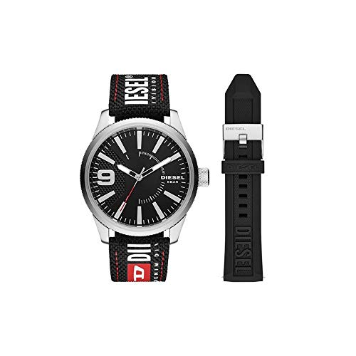 Relógio Diesel Masculino Ref: Dz1906/t8pn Kit Pulseira Silicone