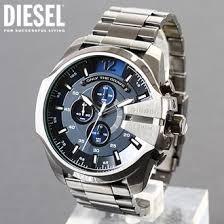 Relógio Diesel Masculino Stand Out Mega Chief Prata - Dz4417 Prata Azul