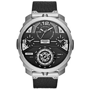 Relógio Diesel Timeframe Black Dial 4 Fuso Horários Mundiais Dz7379