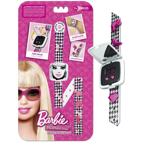 Relógio Digital Barbie Pulseira Divertida BBRJ25 - Fun - Fun