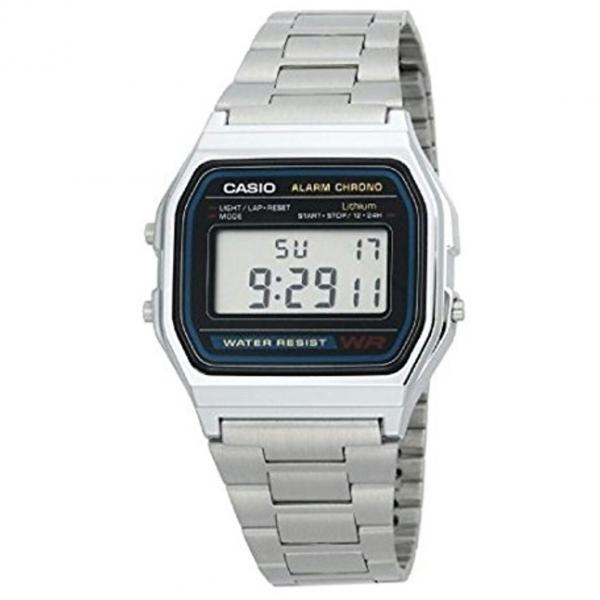 Relogio Digital Casio A158 Retrô Vintage Prata - Original