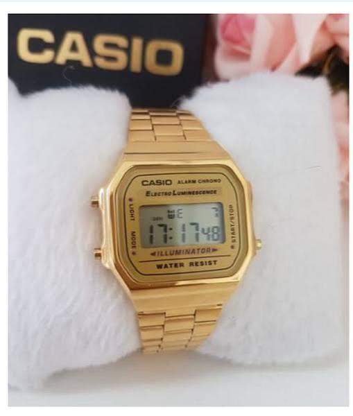 Relogio Digital Casio Dourado Unissex Retrô Vintage - Outras