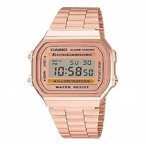 Relógio Digital Casio Unissex Retro Vintage Rose