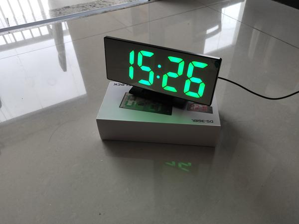 Relógio Digital de Led Mesa Espelho Calendário Temperatura Despertador - Xt