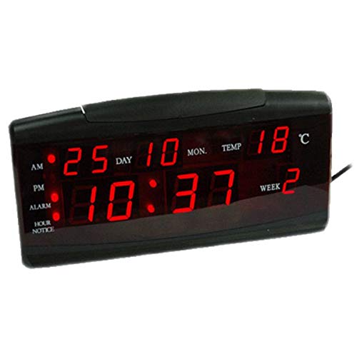 Relógio Digital de Mesa Am Pm Despertador Data Temperatura