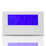 Relógio Digital De Mesa Ys1835 Branco Com Higrômetro