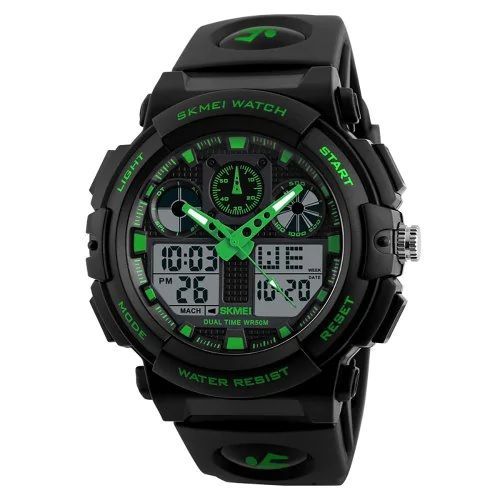 Relógio Digital de Quartzo SKMEI 1270 Homens Sporte Moda Masculina - Verde
