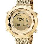 RELOGIO DIGITAL DOURADO DIAMANTE CHAMPION CH48028G