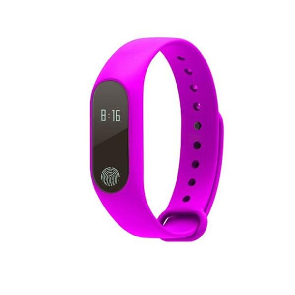 Relogio Digital Eletronico Unissex Bracelet Roxo M2