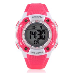 Relógio Digital Feminino Atrio Iridium Esportivo Rosa à Prova D`Água ES097