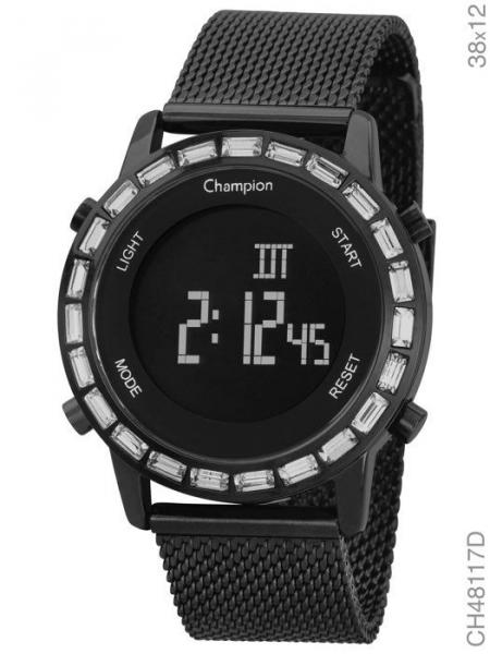 Relógio Digital Feminino - Champion Led Preto - CH48117D - Champion Relógios