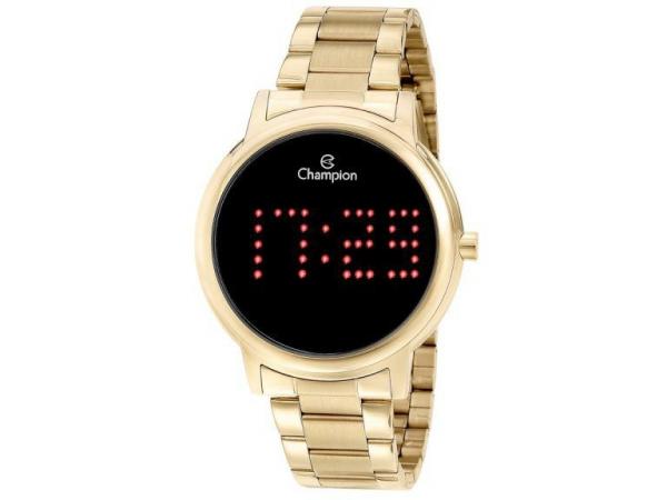 Relógio Digital Feminino Dourado - Champion Led Vermelho - CH40044V - Champion Relógios