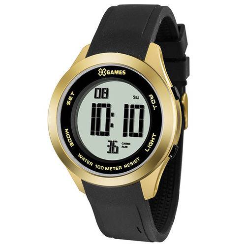 Relógio Masculino X-Games XMPPD389-BXPX 42 Mm Silicone Preto