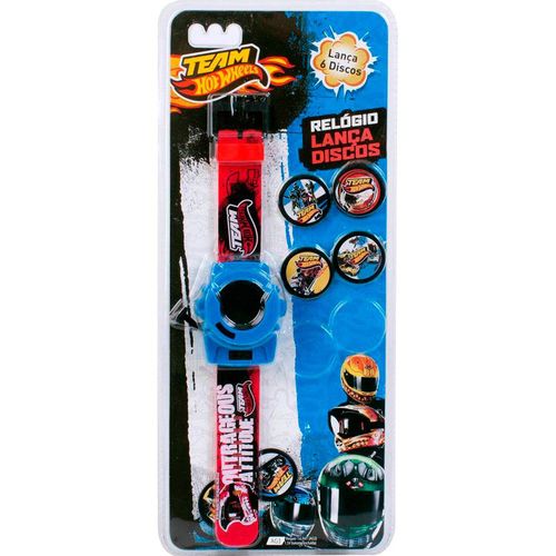 Relogio Digital Hot Wheels Lanca Discos