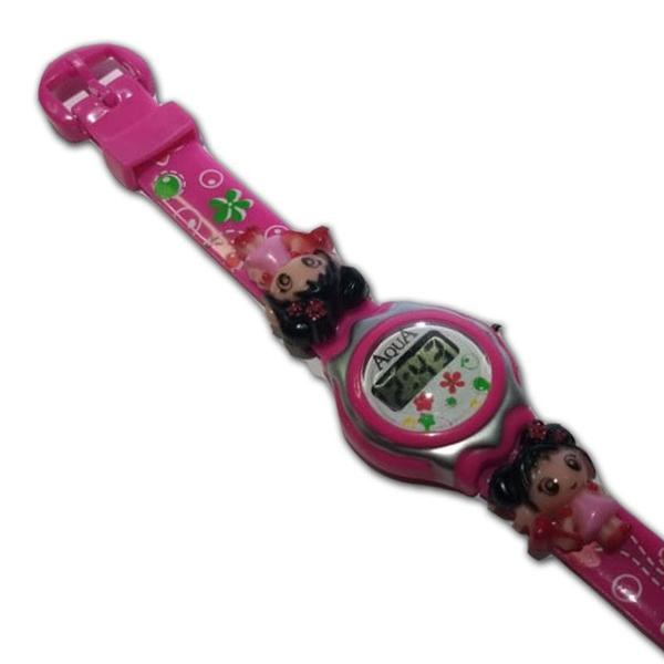 Relogio Digital Infantil Feminino Bonequinha Rosa - Oficina dos Relógios