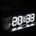Relógio Digital LED Dígitos Branco