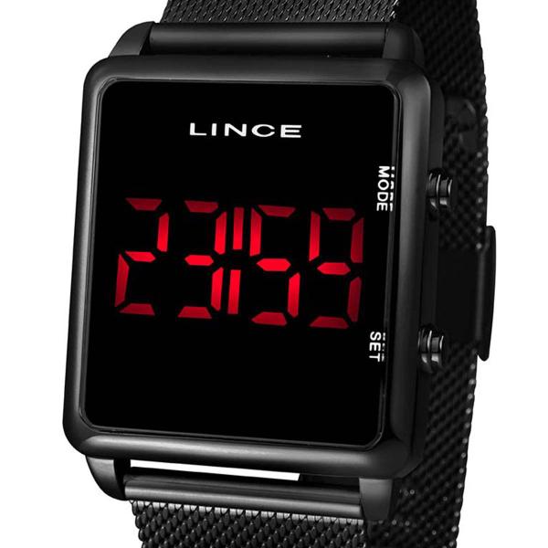 Relógio Digital Led Lince Feminino MDN4596L PXPX Preto