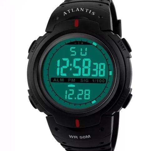 Relógio Digital Masculino Esportivo Alarme Cronometro - Atlantis