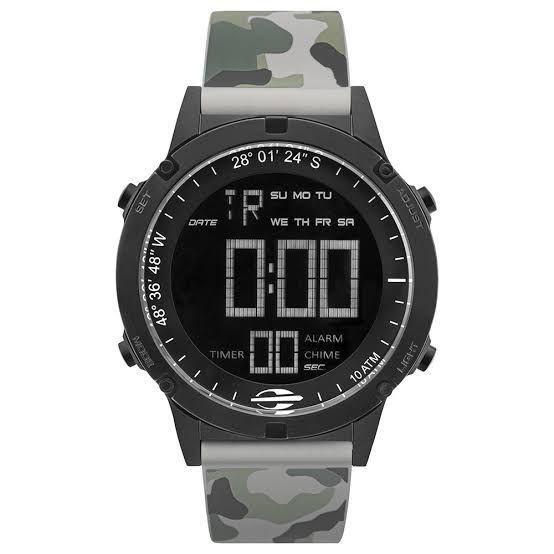 Relógio Digital Masculino Mormaii Cinza Camuflado