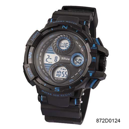 Relogio Digital Masculino Prova Dagua Xinjia Militar 872d Azul