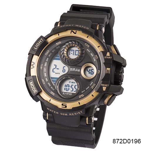 Relogio Digital Masculino Prova Dagua Xinjia Militar 872d Dourado